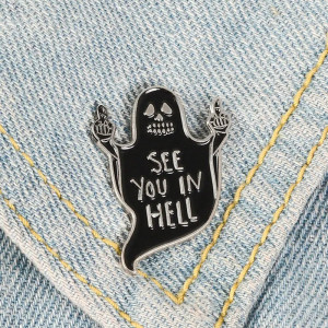 Broche Gothique "See You in Hell"