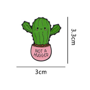Dimensions Broche Cactus “Not a Hugger”