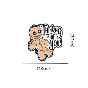 Dimensions Broche Gothique “Vaudou -Thinking of You”