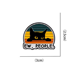Dimensions Broche Chat Gothique “Ew, People”