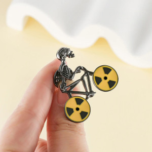 Avant Broche Tête de Mort Cycliste – “Ride or Die Atomique”