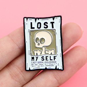 Broche Tête de Mort "Lost Myself - Enfance Perdue"