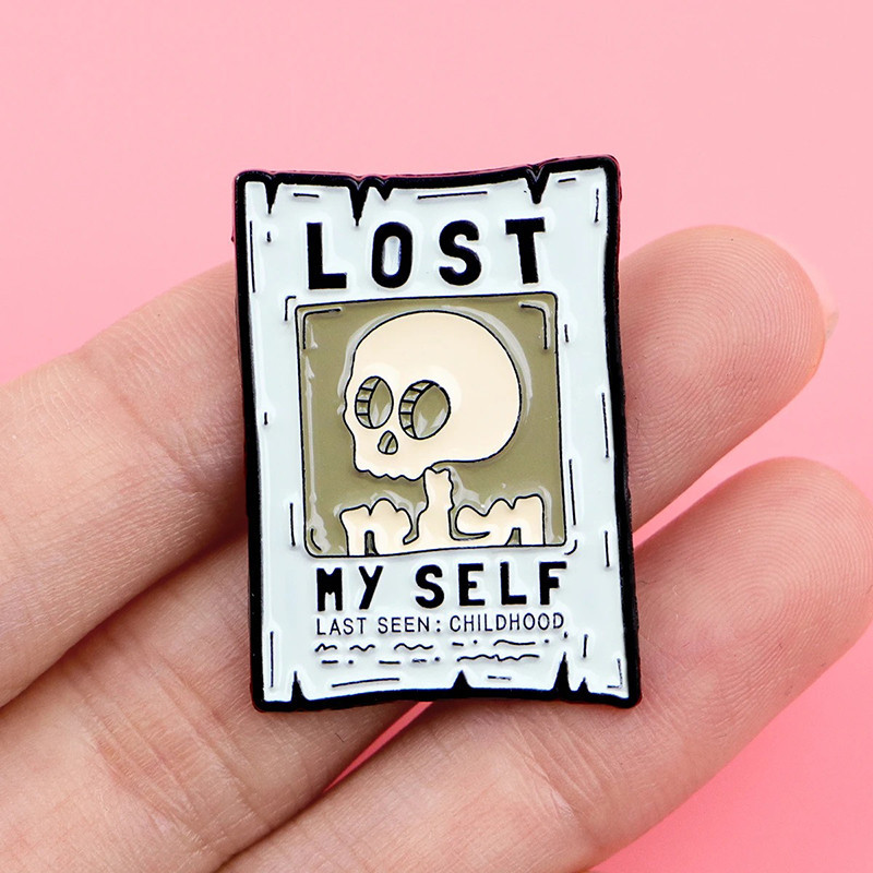 Broche Tête de Mort "Lost Myself - Enfance Perdue"