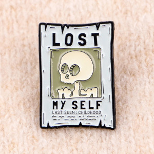 Avant Broche Tête de Mort "Lost Myself - Enfance Perdue"