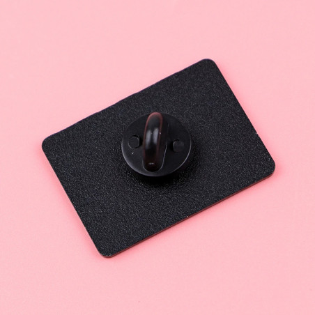 Vue Arrière Broche Sarcastique Vintage Ironique "Prières Infernales"