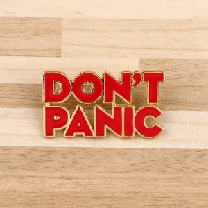 Avant Broche Motivante "Don’t Panic - Calme Doré"