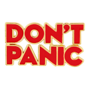 Broche Motivante "Don’t Panic - Calme Doré"
