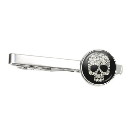 Pince à Cravate Tête de Mort Calavera Florale Modele 4
