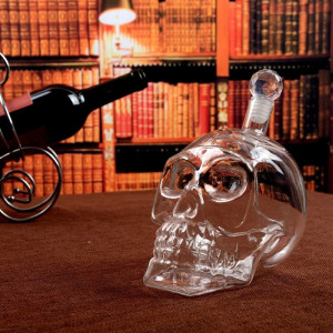 Carafe à Whisky Tête de Mort - Crâne du Gentleman Noir