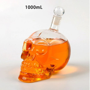Carafe à Whisky Tête de Mort - Crâne du Gentleman Noir