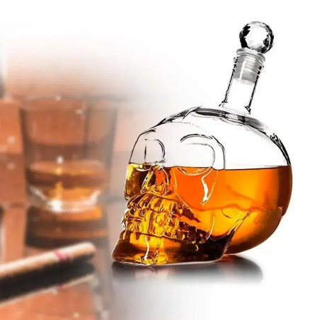 Avant Carafe à Whisky Tête de Mort - Crâne du Maître Distillateur