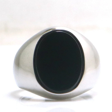 Avant Bague Chevalière Gothique "Sceau d’Ombre Argentée"