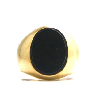 Bague Chevalière Gothique "Sceau d’Ombre Dorée"