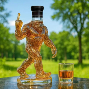 Carafe à Whisky Sasquatch  Bigfoot Rebelle Couleur Noir