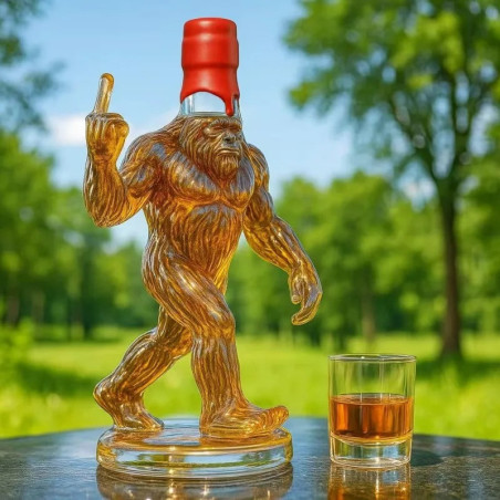 Carafe à Whisky Sasquatch  Bigfoot Rebelle Couleur Rouge