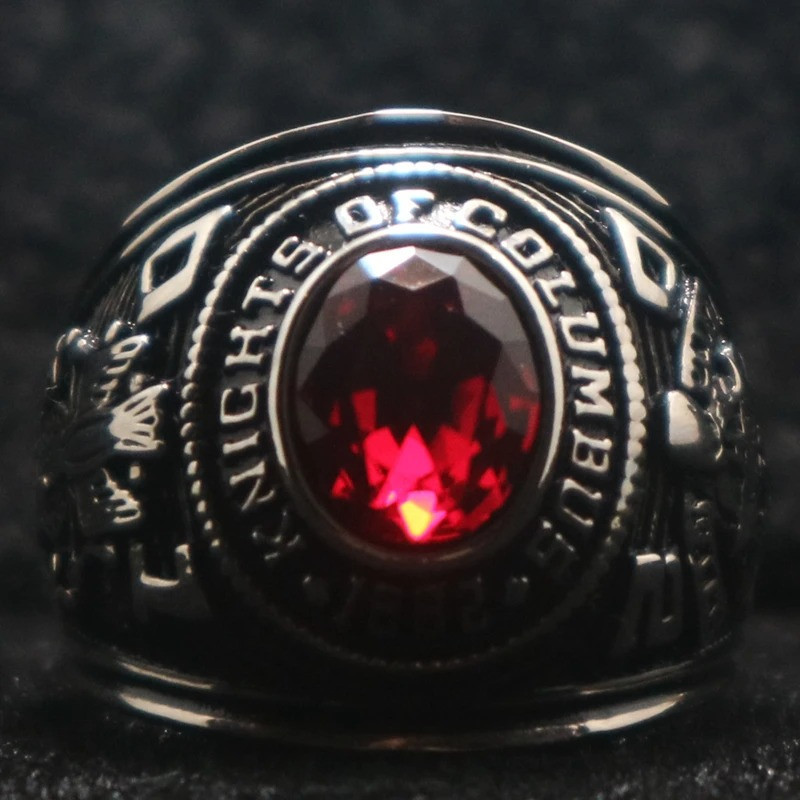 Avant Bague Chevalière Gothique "Ordre Pourpre des Ténèbres"