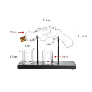 Dimensions de la Carafe à Whisky - Revolver du Gentleman