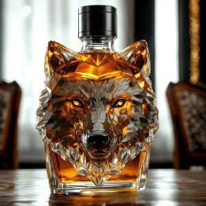 Magnifique Carafe à Whisky - Loup du Nord