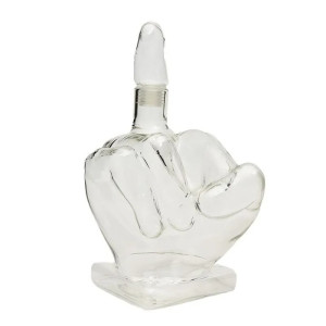 Vue complète de la Carafe à Whisky Middle Finger Edition