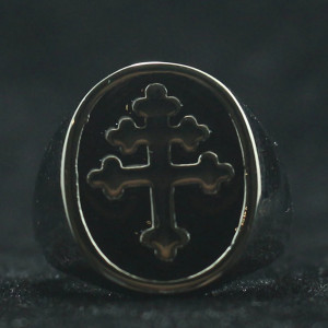 Avant Bague Templière “Croix du Serment Sacré” Couleur Argent
