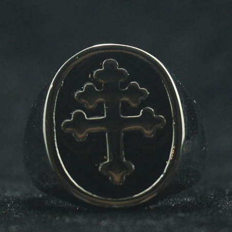 Avant Bague Templière “Croix du Serment Sacré” Couleur Argent