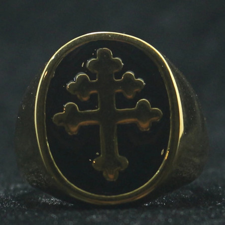 Avant Bague Templière “Croix du Serment Sacré” Couleur Or
