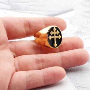 Bague Templière “Croix du Courage Sacré”