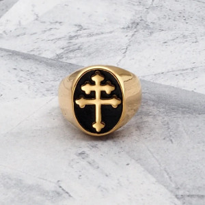 Avant Bague Templière “Croix du Courage Sacré”