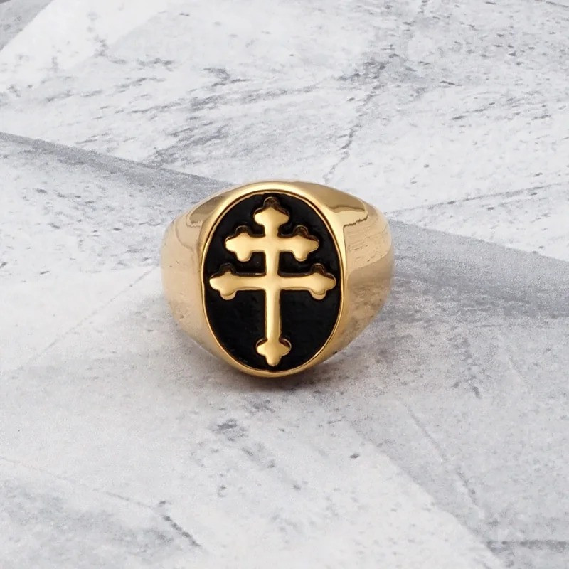 Avant Bague Templière “Croix du Courage Sacré”