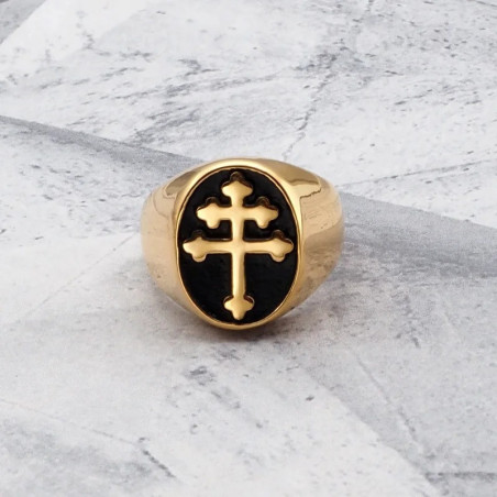 Avant Bague Templière “Croix du Courage Sacré”
