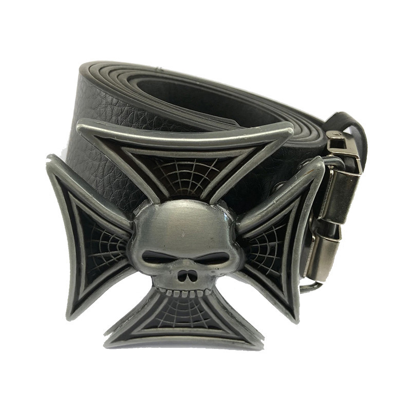 Ceinture Tête de Mort - Croix de Fer du Rider