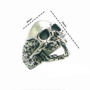 Dimensions Bague Tête de Mort "Éveil du Néant" en Argent 925