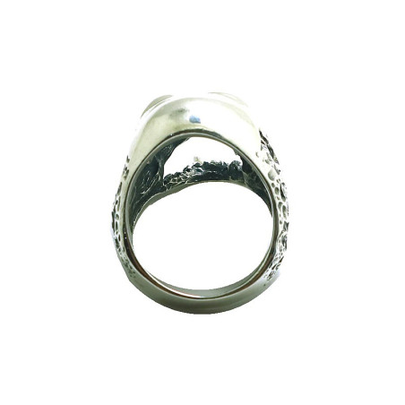 Vue Arrière Bague Tête de Mort "Éveil du Néant" en Argent 925