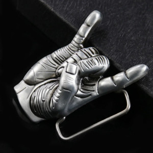 Avant Boucle de Ceinture Rock - Esprit du Métal "Horns of Hell"