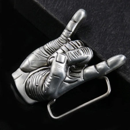 Avant Boucle de Ceinture Rock - Esprit du Métal "Horns of Hell"