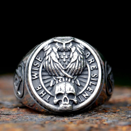 Bague Tête de Mort "Sagesse du Silence"