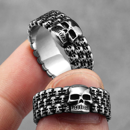 Avant Bague Tête de Mort "Légion des Crânes"
