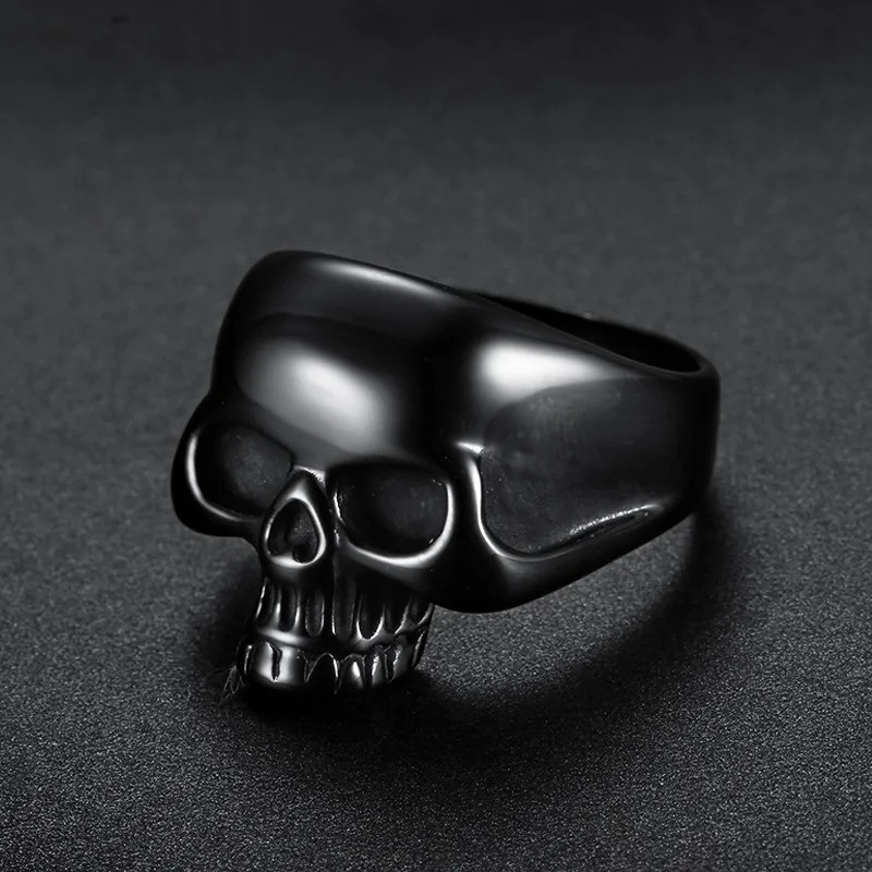 Bague Tête de Mort "Chromium Spirit" Couleur noir