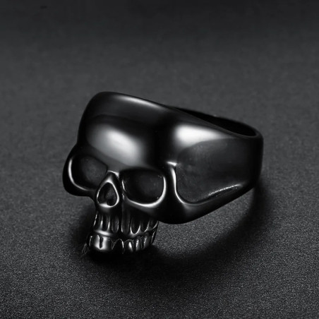 Bague Tête de Mort "Chromium Spirit" Couleur noir