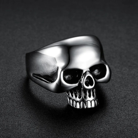 Bague Tête de Mort "Chromium Spirit" Couleur Argent