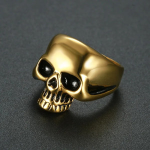 Bague Tête de Mort "Chromium Spirit" Couleur Or