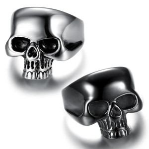 Bague Tête de Mort "Chromium Spirit"
