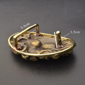 Dimensions Boucle de Ceinture Tête de Mort "Trésor du Néant"