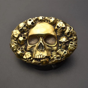 Boucle de Ceinture Tête de Mort "Trésor du Néant"