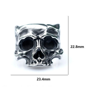 Dimensions Bague Tête de Mort "Os du Néant"