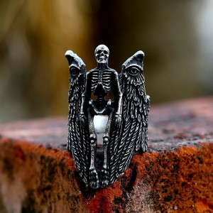 Bague Tête de Mort "Ange Déchu du Jugement"