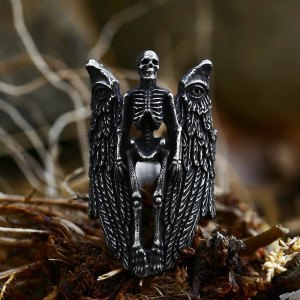 Bague Tête de Mort "Ange Déchu du Jugement"
