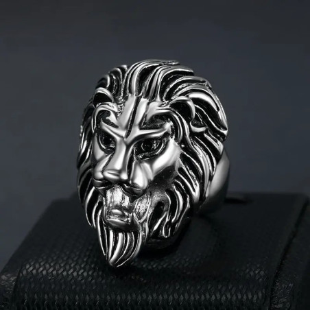 Bague Lion "Rugissement Royal" Couleur Argent