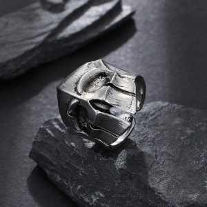 Bague Tête de Mort "Masque du Guerrier Perdu"