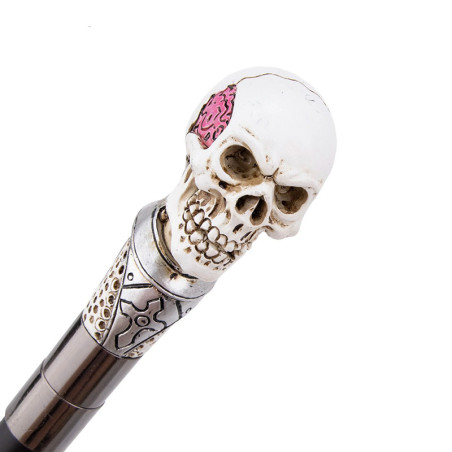 Canne Tête de Mort Crâne du Savant Fou